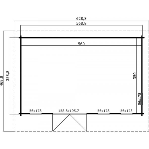 Attefallshus Kjell G - 20,4 m² Attefallshus Kjell G - 20,4 m²