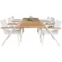 Dotorp Matgrupp (160x90) - Vit/Natur - 6 Stolar