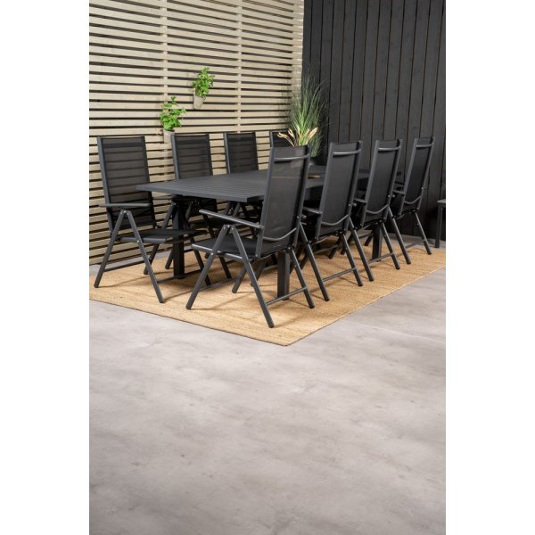 Holma Matgrupp (160x100) - Svart - 8 Stolar Holma Matgrupp (160x100) - Svart - 8 Stolar