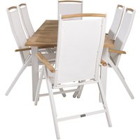 Dotorp Matgrupp (160x90) - Vit/Natur - 6 Stolar Dotorp Matgrupp (160x90) - Vit/Natur - 6 Stolar