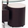 Meeting soffbord med sittpallar 120 x 65 cm - Wenge
