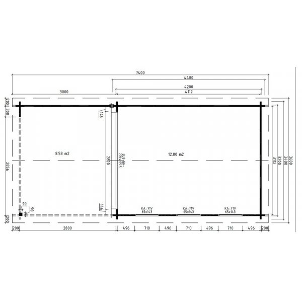 Attefallshus Gösta A - 23 m² Attefallshus Gösta A - 23 m²