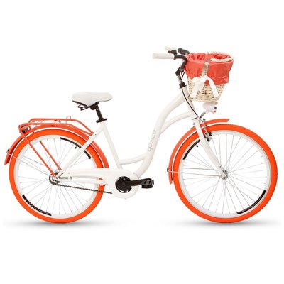 Cykel Colours 26\\\" - vit/orange