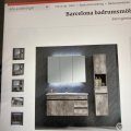 Kundbild Badrumsm�bler 100 cm Spegelsk�p med belysning Betongimitation - Barcelona: Mycket fin m�bel.