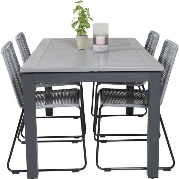 Ekenäs Matgrupp (152x90) - Svart/Grå - 4 Stolar Ekenäs Matgrupp (152x90) - Svart/Grå - 4 Stolar