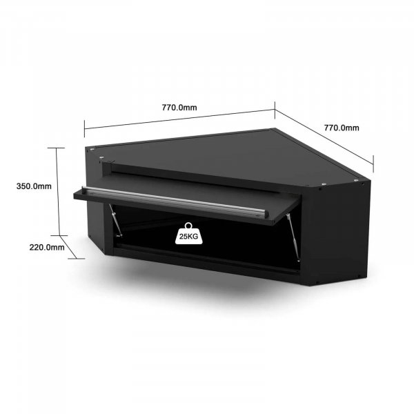 Garagef�rvaring h�rnmodul 850x2025 mm | Svart & gr�