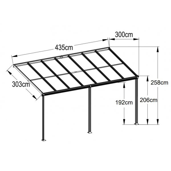 Altantak Jim - Vit - 300 x 435 cm Altantak Jim - Vit - 300 x 435 cm