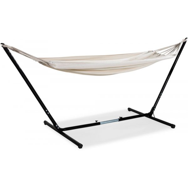Fällfors Hängmatta med ställning – Gräddvit/svart Fällfors Hängmatta med ställning – Gräddvit/svart