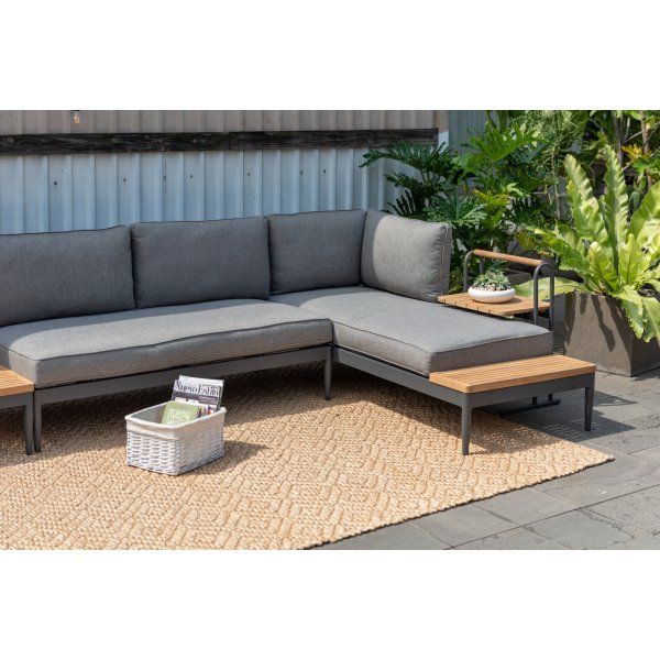 Lifestyle Garden Topaz Loungegruppe mit Tagesbett - Grau/Teak
