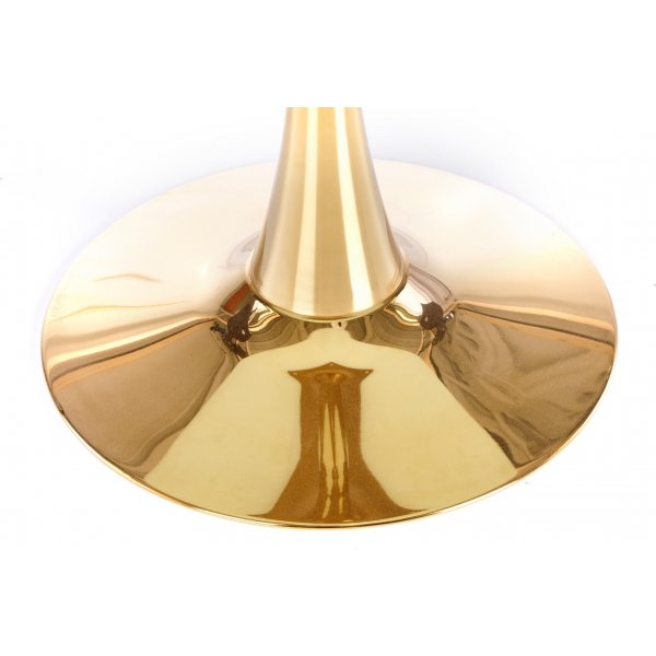 Matbord runt �90 cm - Marmorerat glas/guld