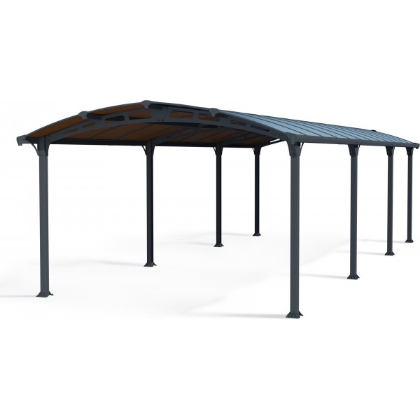 Canopia Arcadia Dobbelt Metal Carport 3,6 x 8,5 - Grå Canopia Arcadia Dobbelt Metal Carport 3,6 x 8,5 - Grå