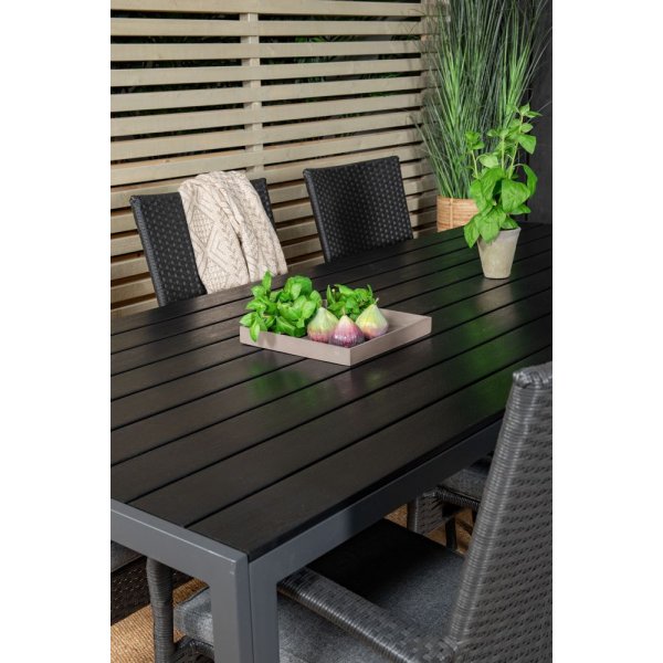 Ervalla Matgrupp (205x90) - Svart - 6 Stolar Ervalla Matgrupp (205x90) - Svart - 6 Stolar