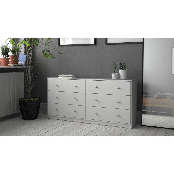 Byr� vit med 6 l�dor 143 cm bred