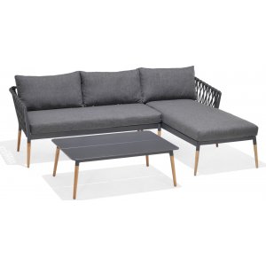 Outdoor-Lounge-Set Ipanema grau Olefin Lifestyle Garden + Textilimpr�gnierung f�r Outdoorm�bel