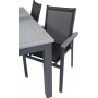 Ekens Spisegruppe (152x90) - Sort/Gr - 4 Stole