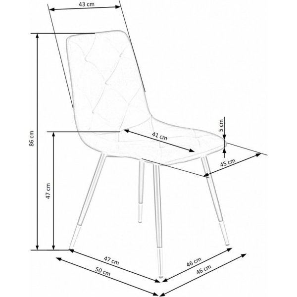 Matstol bl� sammet