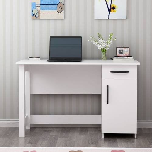Natural skrivbord 120 x 60 cm - Vit