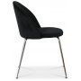 Art velvet stol - Svart / Krom