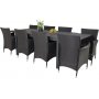 Holma Matgrupp (160x100) - Svart - 8 Stolar