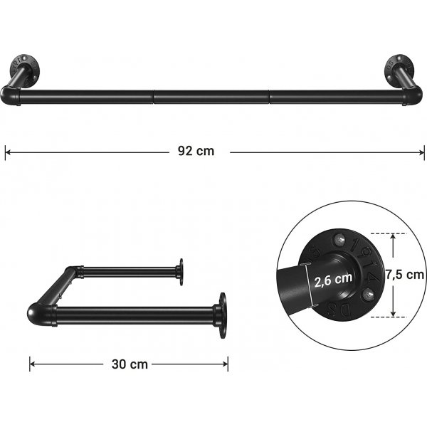 Adjutant kl�dst�ng, 2-pack - Svart