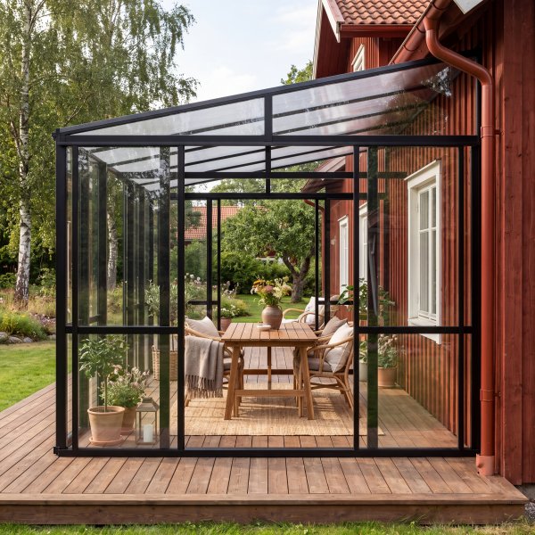 V�ggmonterat Uterum - 10,1 m� & Skjutd�rrar i Glas till Altan