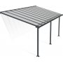 Canopia Olympia Altantag i Aluminium 3 x 6 - Mrkegr/klart glas