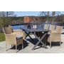Scottsdale utematgrupp med 6 st ftljer och matbord 190 cm - Natur