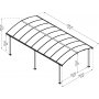 Canopia Arcadia Metal Carport 3,6 x 6,5 - Gr