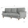 Howard 3-sits soffa grå 225 cm Howard 3-sits soffa grå 225 cm