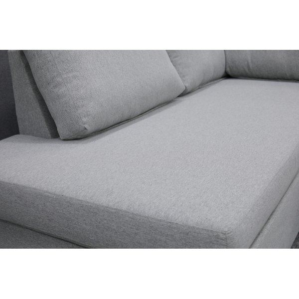 U-soffa Solna XL med f�rvaring - 367 cm - ljusgr�