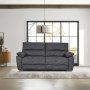 Reclinersoffa 2-sits extra bred i gr�tt - 197 cm