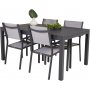 Holma Matgrupp (160x100) - Svart - 4 Stolar