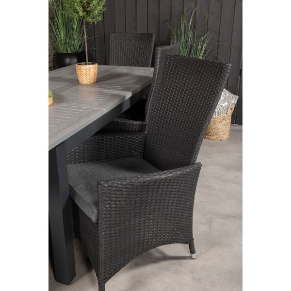 Ekenäs Matgrupp (152x90) - Svart/Grå - 6 Stolar Ekenäs Matgrupp (152x90) - Svart/Grå - 6 Stolar