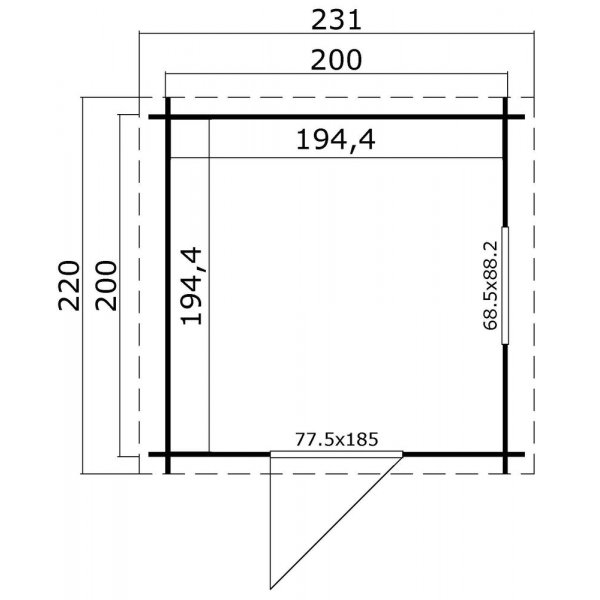 Friggebod Ulla A 4 m² Friggebod Ulla A 4 m²