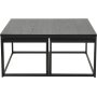 Natalie soffbord set 90x90 | 85x44 cm - Svart