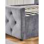 S�ngram med f�rvaring 160 x 200 cm - Gr� sammet - Dubai