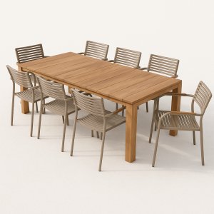 Utematgrupp - Saltö & Pino | Teak bord | 8 stolar Utematgrupp - Saltö & Pino | Teak bord | 8 stolar