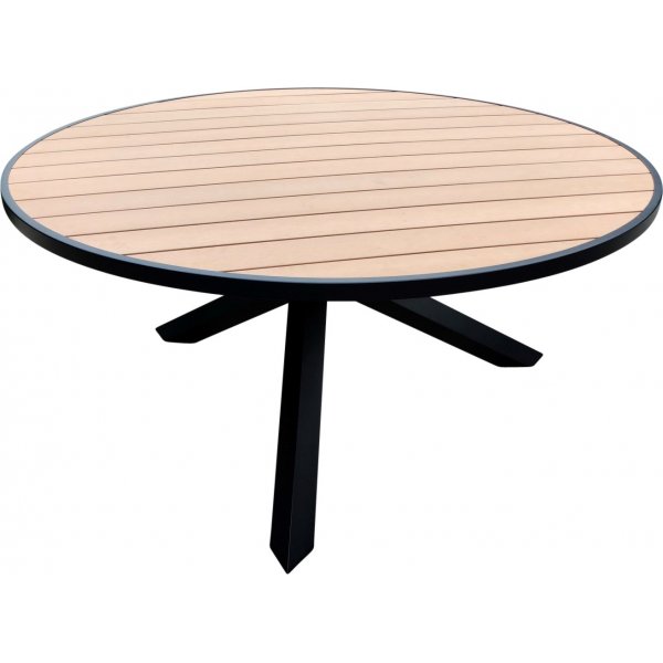 Pisa runt utematbord 150 - Svart/Ek-polywood