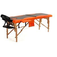 Massagebänk med träben - 2 zoner - Tvåfärgad Massagebänk med träben - 2 zoner - Tvåfärgad