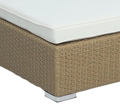 Astrid 2 Sonnenliegen mit Tisch - Nat�rliches Kunstrattan