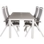 Ekens Matgrupp (160x90) - Vit/Gr - 4 Stolar