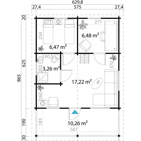 Sommerhus Signe B - 38,3 m�