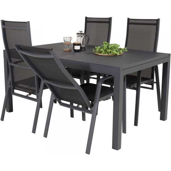 Holma Matgrupp (160x100) - Svart - 4 Stolar Holma Matgrupp (160x100) - Svart - 4 Stolar