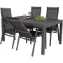 Holma Matgrupp (160x100) - Svart - 4 Stolar