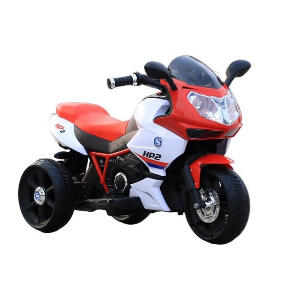 Elmotorcykel f�r barn - FB-6187 Vit/R�d