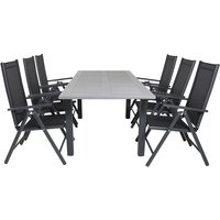 Ekenäs Matgrupp (152x90) - Svart/Grå - 6 Stolar Ekenäs Matgrupp (152x90) - Svart/Grå - 6 Stolar