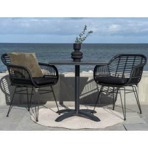 Utebord 70 x 70 cm - Gr�/svart