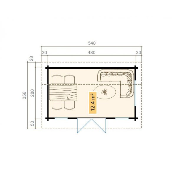 Friggebod Camilla - 15 m² Friggebod Camilla - 15 m²
