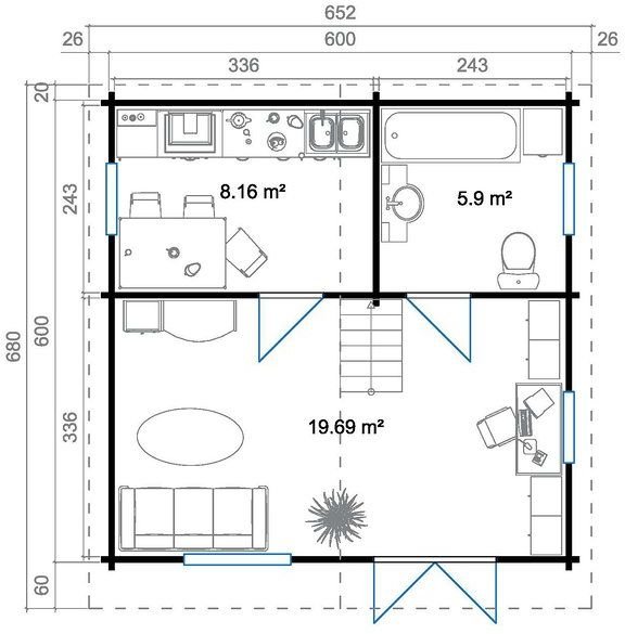Ferienhaus Gullevi - 36 m