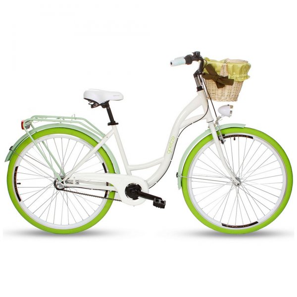 Cykel Colours 28\\\" - 3 vxlar - vit/grn